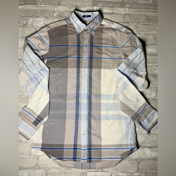 GANT: Mens Madras Fitted Long Sleeve Button Up Shirt - Picture 3 of 9